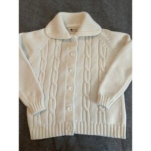 VTG Fully Fashioned Virgin Acrylic Thick Cardigan Sweater Womens 40